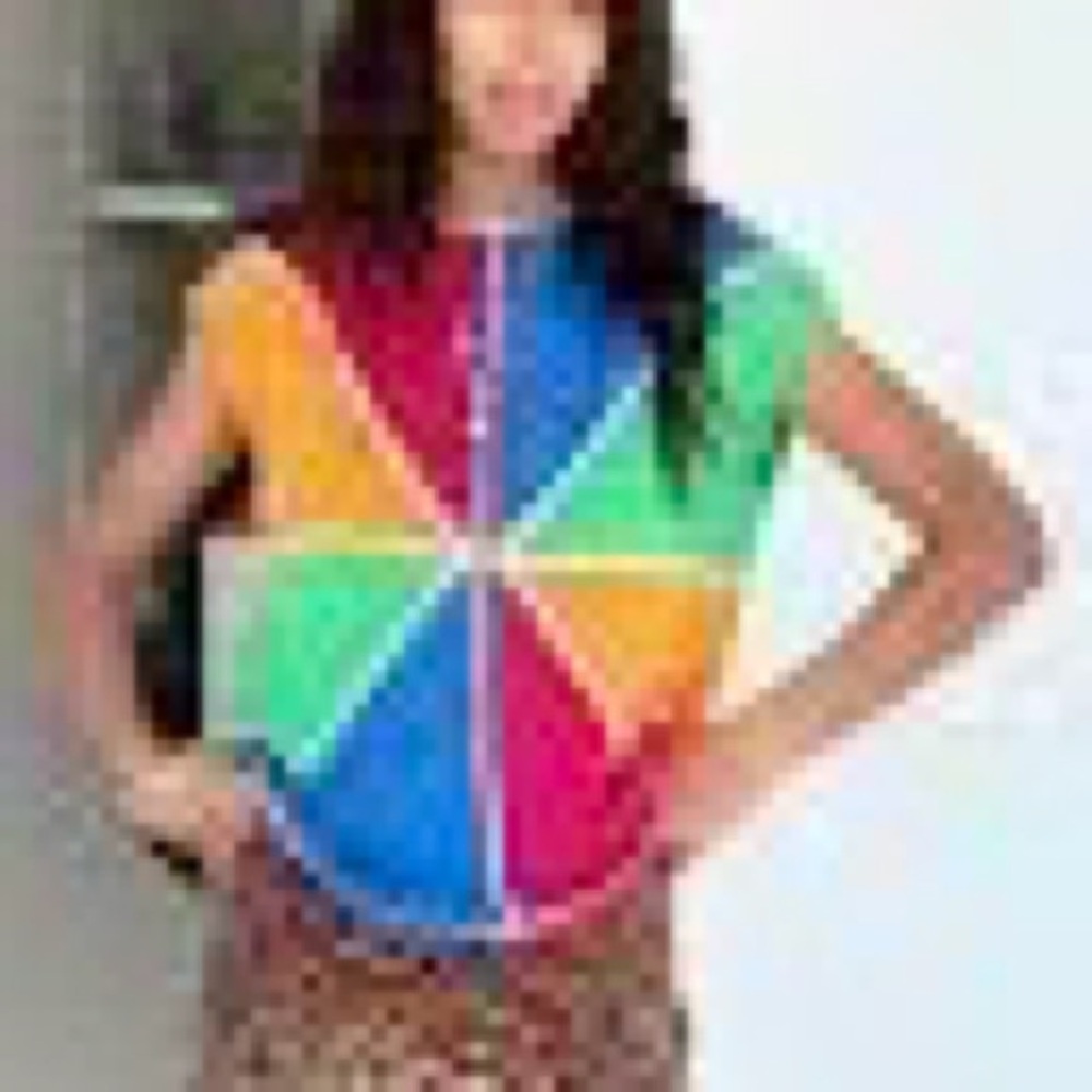 Liz Claiborne Vintage Colorful Sweater Silk blend Medium - Picture 8 of 8
